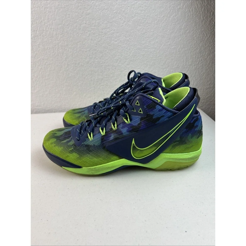 NIKE Zoom Field General FTBL Navy/Lime Green 654859-430 sz 12‎